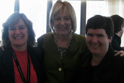 Sheila Scarborough, Liz Strauss and Becky McCray at SOBCon09, Chicago