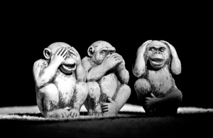 The 3 monkeys who don't see, hear or speak (courtesy Anderson Mancini at Flickr CC)